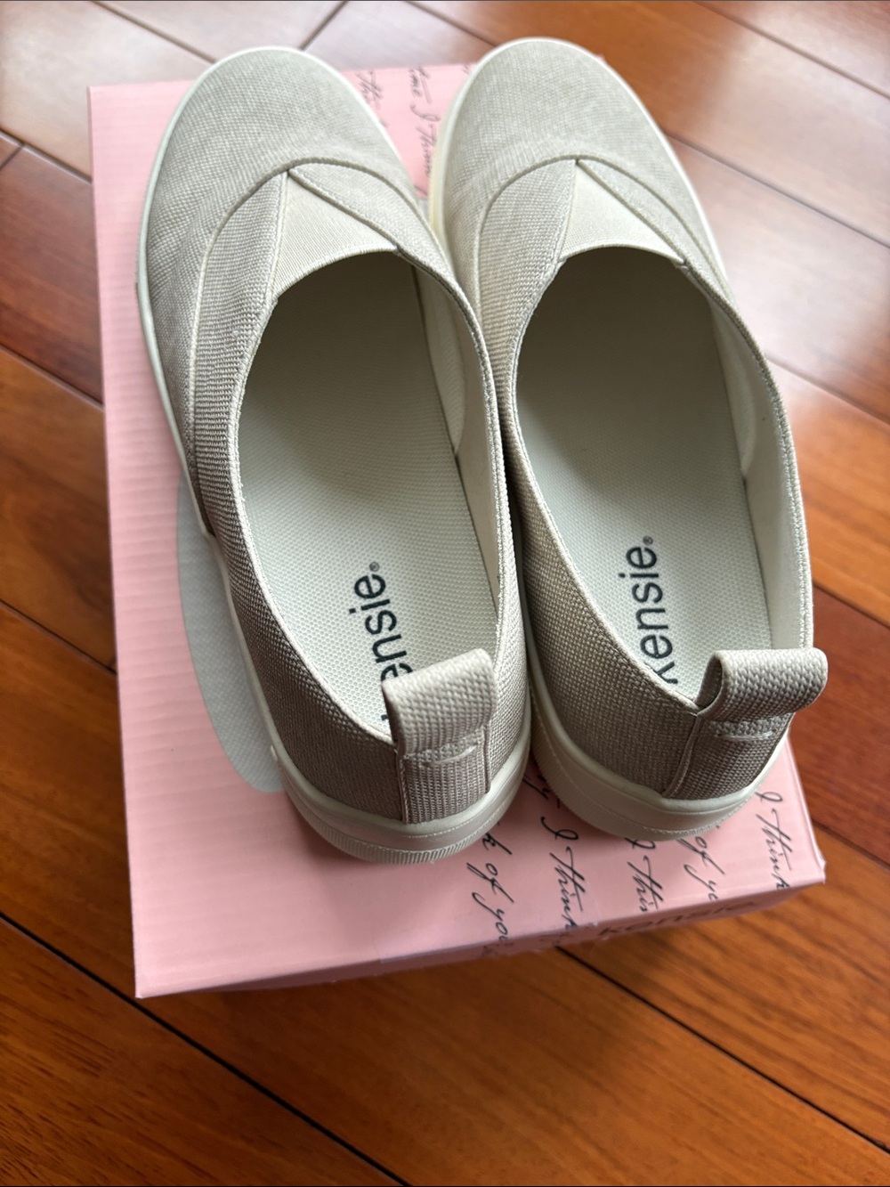 Kensie Slip-On Canvas Sneakers in Light Tan - Picture 4 of 4